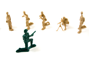 Image showing Stubborn Concept - Plastic Army Men