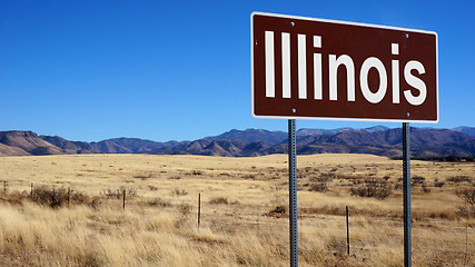 Image showing Illinois brown road sign