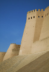 Image showing Itchan Kala walls - Old Town of Khiva, Uzbekistan