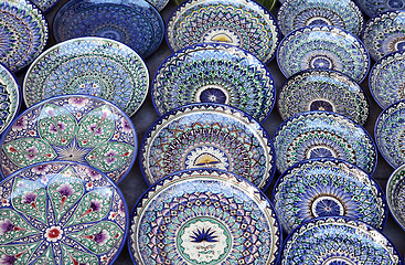 Image showing Ceramic dishware, Uzbekistan