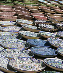 Image showing Ceramic dishware, Uzbekistan