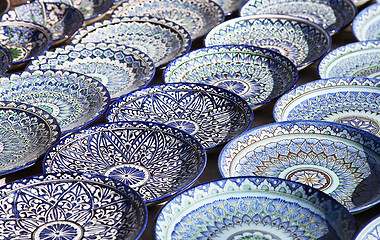 Image showing Ceramic dishware, Uzbekistan