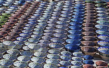 Image showing Ceramic dishware, Uzbekistan