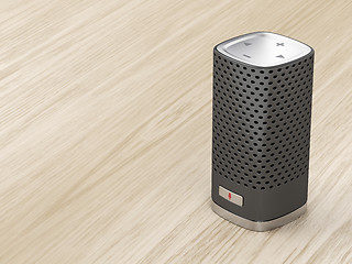 Image showing Black smart speaker