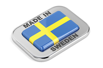 Image showing Made in Sweden, shiny badge