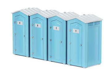 Image showing Portable plastic toilets