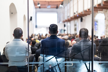 Image showing Audience in the lecture hall at business meeting.