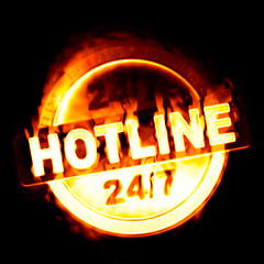 Image showing hotline on fire