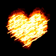 Image showing heart on fire