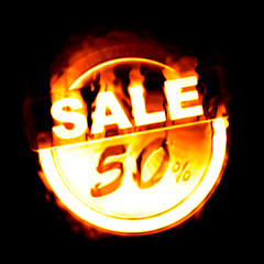 Image showing fire sale 50%