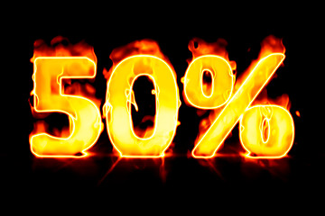 Image showing fire sale 50%