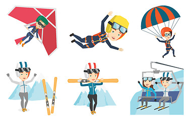 Image showing Vector set of sport characters.