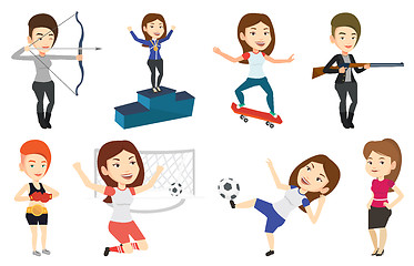 Image showing Vector set of sport characters.