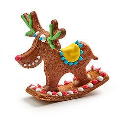 Image showing gingerbread deer on white background