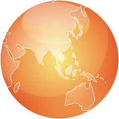 Image showing Map of Asia sphere