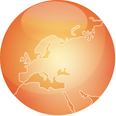 Image showing Map of Europe sphere