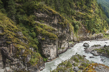 Image showing Dudh Koshi river on Everest base camp trek route