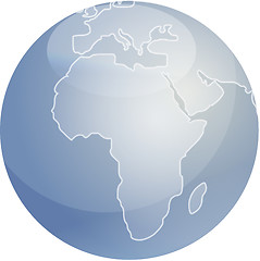 Image showing Map of Africa sphere