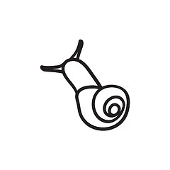 Image showing Snail sketch icon.