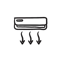 Image showing Air conditioner sketch icon.