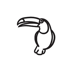 Image showing Toucan sketch icon.