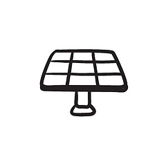 Image showing Solar panel sketch icon.