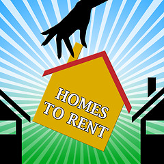 Image showing Homes To Rent Means Real Estate 3d Illustration