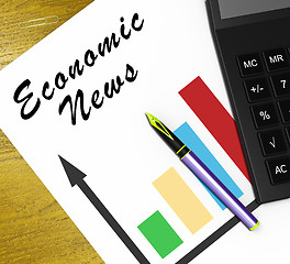 Image showing Economic News Means Finance Media 3d Illustration