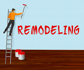 Image showing Home Remodeling Shows House Remodeler 3d Illustration