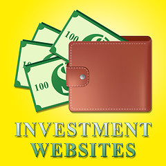 Image showing Investment Websites Means Investing Sites 3d Illustration