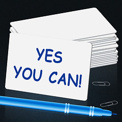 Image showing Yes You Can Meaning All Right 3d Illustration