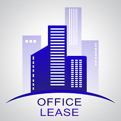 Image showing Office Lease Describing Real Estate Buildings 3d Illustration