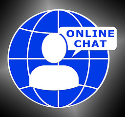 Image showing Online Chat Shows Internet Messages 3d Illustration