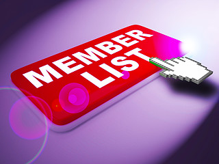 Image showing Member List Means Subscription Listing 3d Rendering