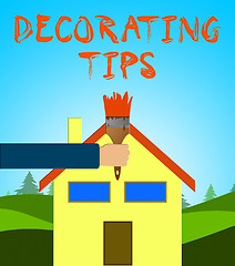 Image showing Decorating Tips Showing Decoration Advice 3d Illustration