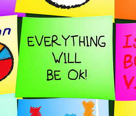 Image showing Everything Will Be Ok Message Note 3d Illustration