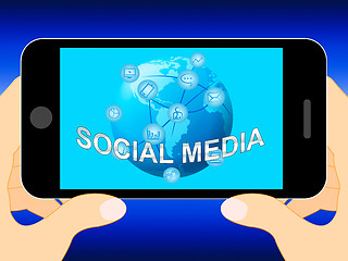 Image showing Social Media Representing Online Posts 3d Illustration