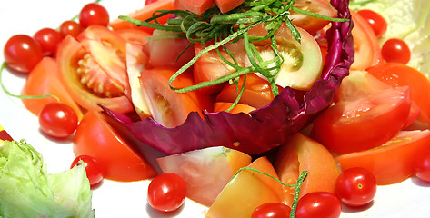 Image showing Sliced tomatoes