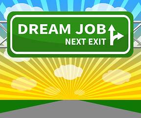 Image showing Dream Job Showing Top Jobs 3d Illustration