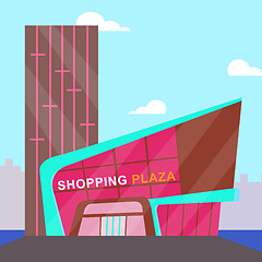 Image showing Shopping Plaza Meaning Retail Commerce 3d Illustration