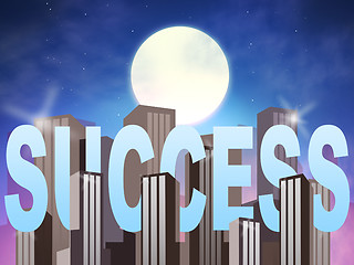 Image showing Success Buildings Means Triumphant Winning 3d Illustration