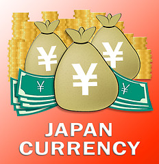 Image showing Japan Currency Means Japanese Yen 3d Illustration