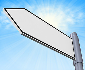 Image showing Blank Road Sign Means Space Message 3d Illustration