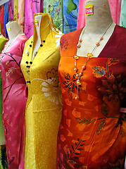 Image showing Traditional asian fabrics