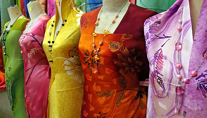 Image showing Traditional asian fabrics