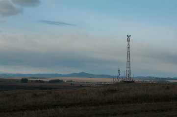 Image showing Telecommunications cell phone tower