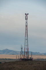 Image showing Telecommunications cell phone tower