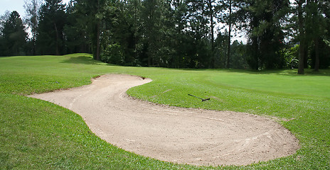Image showing Golf sandtrap