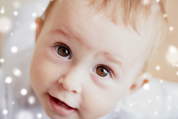 Image showing close up of happy little baby boy or girl