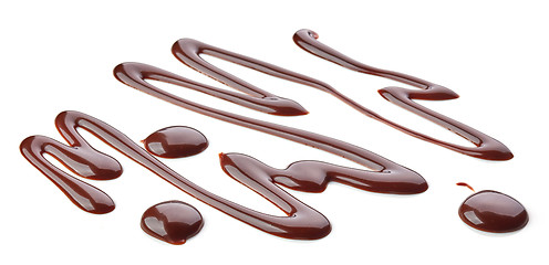 Image showing chocolate sauce on white background